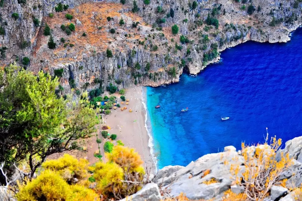 Butterfly Valley in Fethiye, Turkey, a captivating natural resort